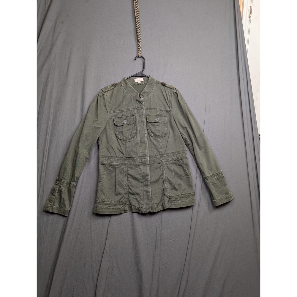 LOFT Women's  Button Jacket size Medium‎ Green